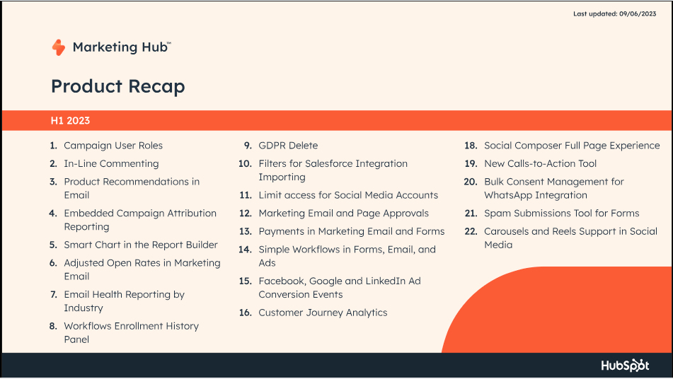 HubSpot Product Roadmap: Recap of Features launched in H1 2023