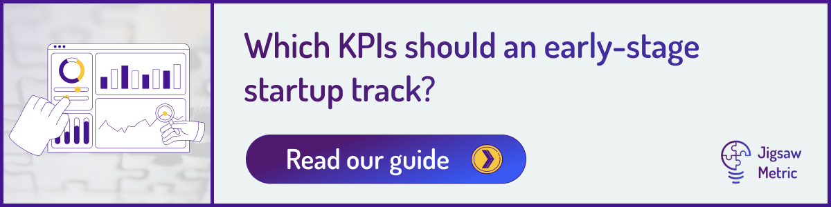 Banner linking to an article on essential KPIs for startups